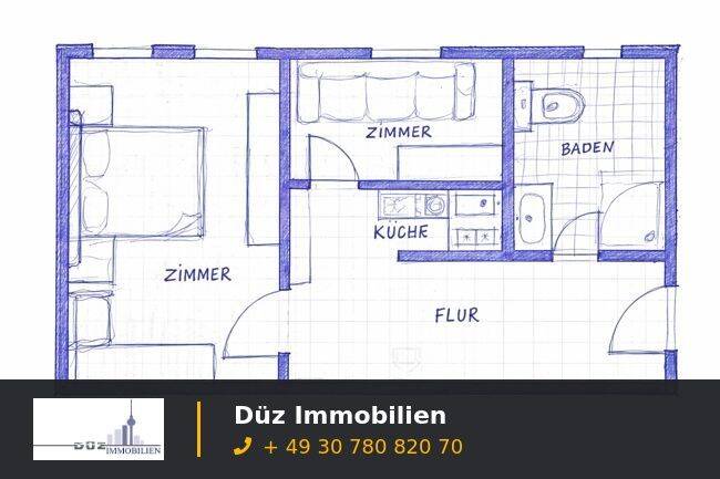 Charmante 1-Zimmer-Wohnung-saniert, ruhig & nahe U-Bahn, 13403 Berlin (Reinickendorf Kolonie Erholung Kolonie Gartenfreunde Tegel Wittenau)