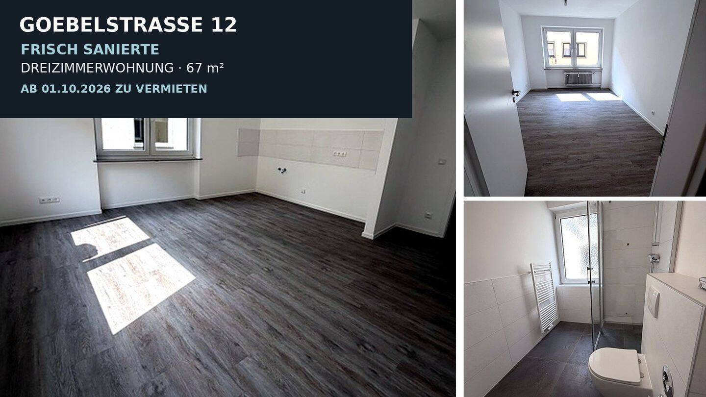 Frisch sanierte 3-Zimmer-Wohnung mit ca. 67 m² im 2. OG in Mayen, 56727 Mayen