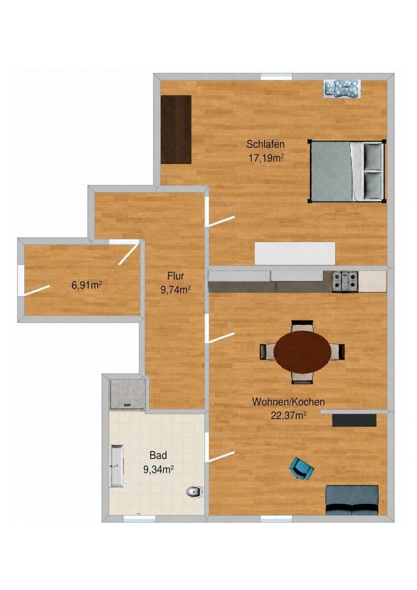 2-Zimmer-Wohnung in Sigmaringen zu vermieten, 72488 Sigmaringen