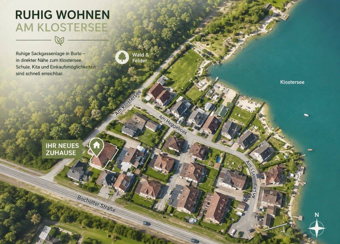 Wohnen im grünen am See – moderne 3 Zimmer Wohnung, 46325 Borken