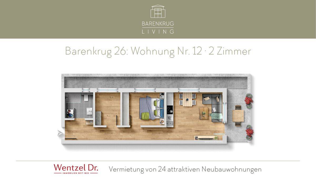 2-Zimmer-Neubauwohnung in attraktiver Lage Hamburg Farmsen-Berne – Wentzel Dr., 22159 Hamburg (Wandsbek Bramfeld Farmsen-Berne Sasel Tonndorf)