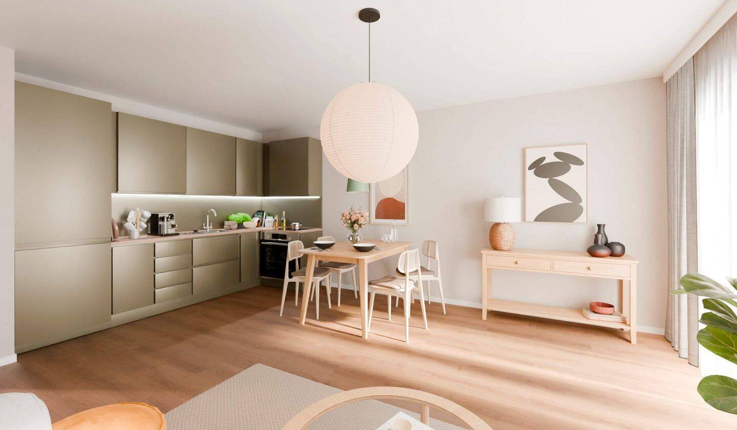 Barrierefreie Eigentumswohnung im 3. OG mit Balkon zum Innenhof und großer Wohnküche, 40597 Düsseldorf (Benrath Hassels Urdenbach)