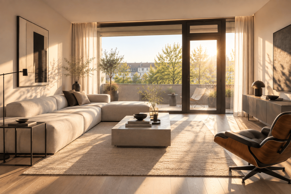 Wohnen mit „Haus-im-Haus“-Gefühl: 2-Zi.-Wohnung mit Balkon & privatem Laubengang, 40476 Düsseldorf (Derendorf Golzheim Pempelfort)
