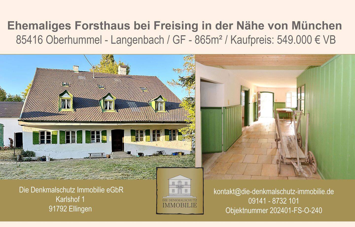 Ehemaliges Forsthaus bei Freising in der Nähe von München, 85416 Langenbach