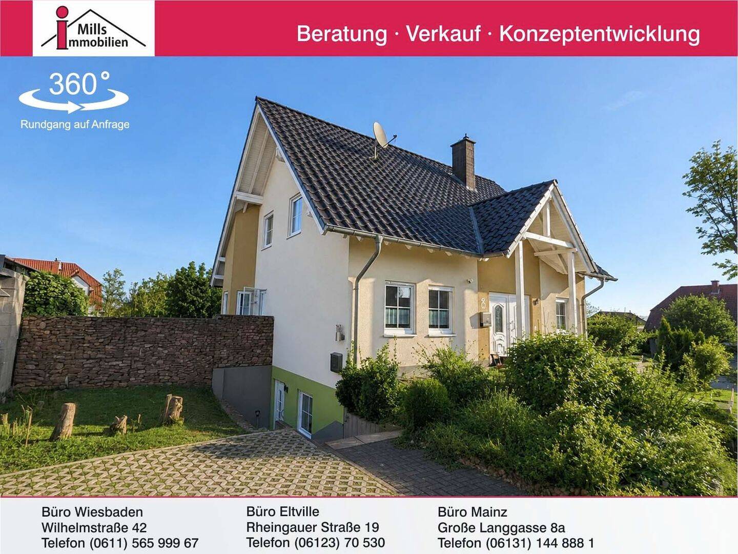 Attraktives freistehendes Einfamilienhaus mit großem Garten und Einliegerwohnung, 55452 Dorsheim