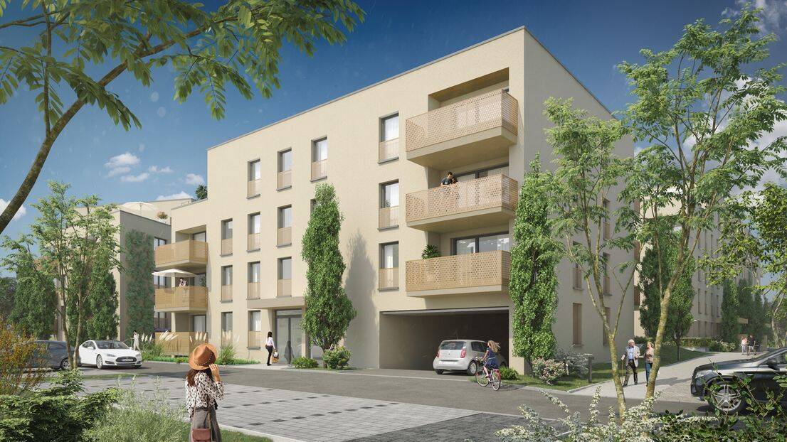 1-Zimmer-Neubauwohnung, 51,18 m², Loggia, Fußbodenheizung, Aufzug, 72108 Rottenburg am Neckar