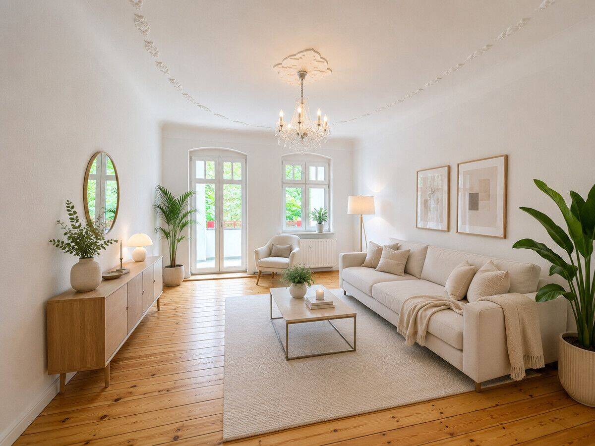 Altbauklassiker mit Südbalkon: Großzügiges Wohnen auf 90 m² im gepflegten Gründerzeithaus!, 13469 Berlin (Reinickendorf)