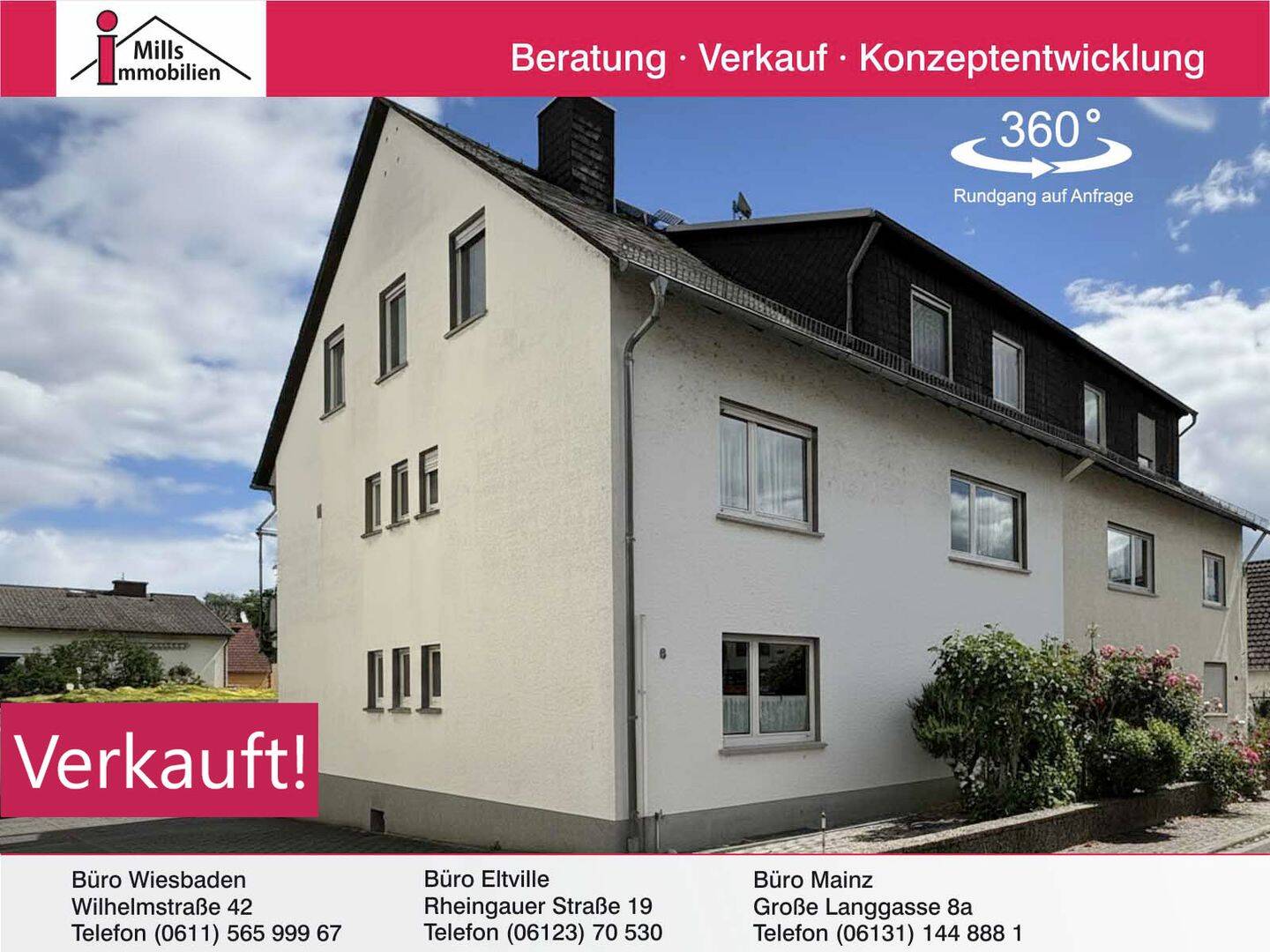 Großzügiges 2-3 Familienhaus mit Luxus-Wintergarten, großer Terrasse, kleiner Garten in ruhiger Lage, 65375 Oestrich-Winkel