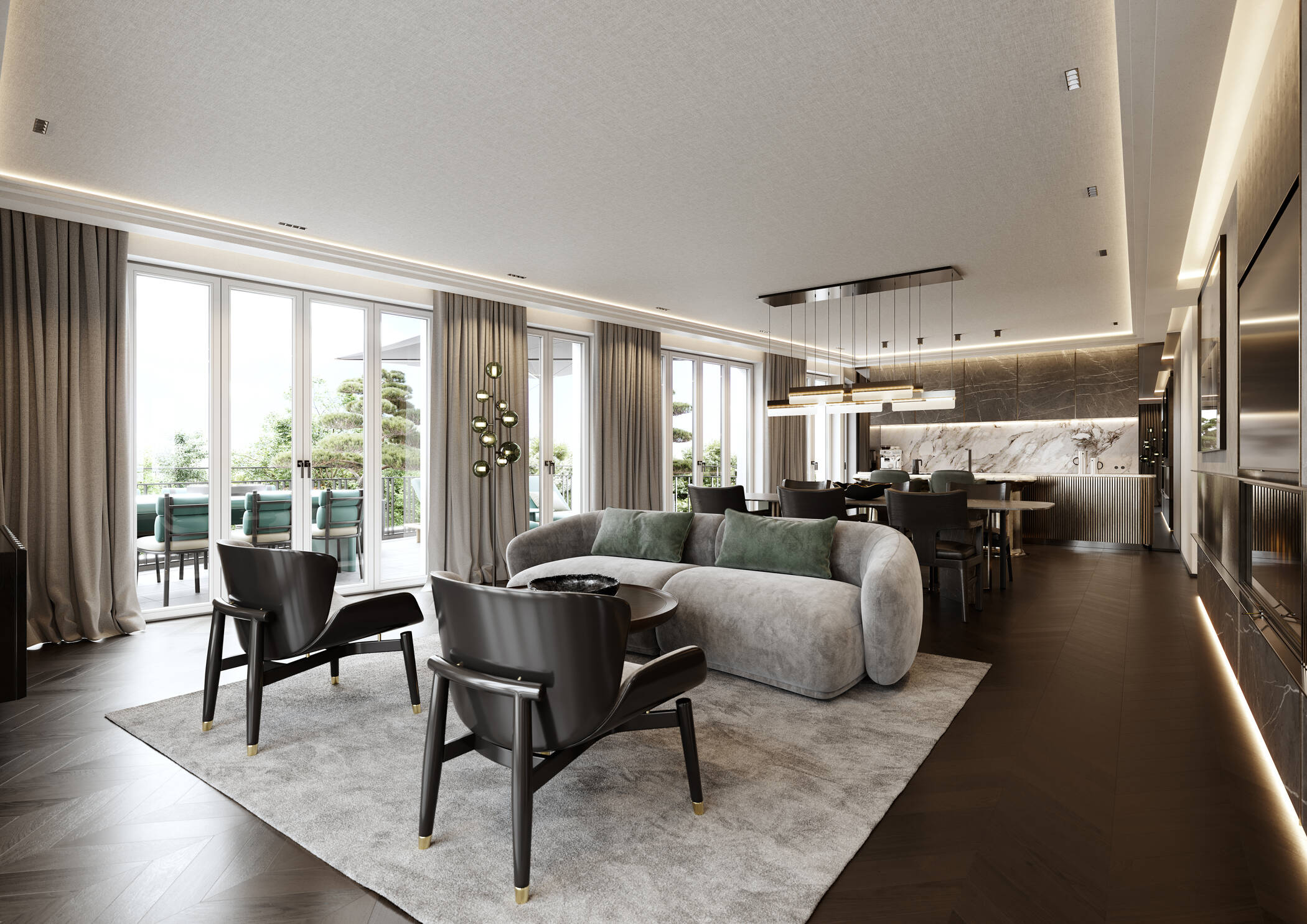 Repräsentatives Penthouse mit Rooftop in exklusiver Lage über dem Herzogpark