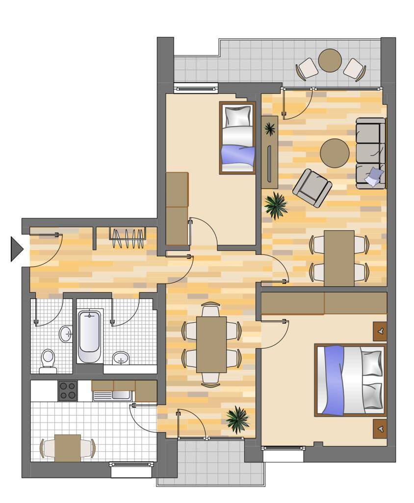 Demnächst frei! 3-Zimmer-Wohnung in Düsseldorf Hassels, 40599 Düsseldorf (Benrath Hassels Holthausen Reisholz)