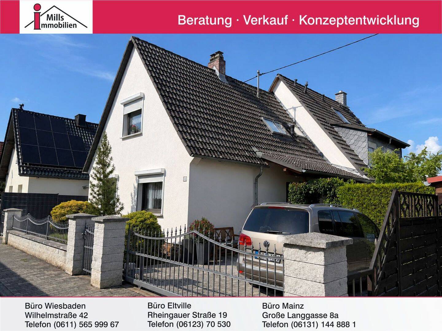 Hübsches Einfamilienhaus mit gepflegtem Vorgarten in ruhiger Wohnlage von Geisenheim, 65366 Geisenheim
