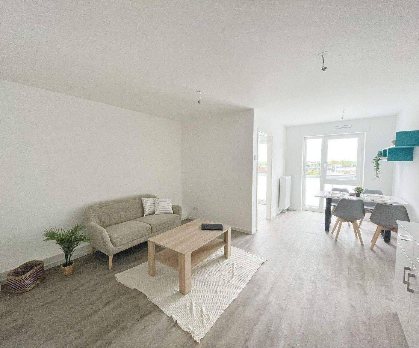 Modern möblierte 2 Zimmer Wohnung mit Balkon,TG Stellplatz & WLan inkl. – Neubau, 86154 Augsburg (Oberhausen)