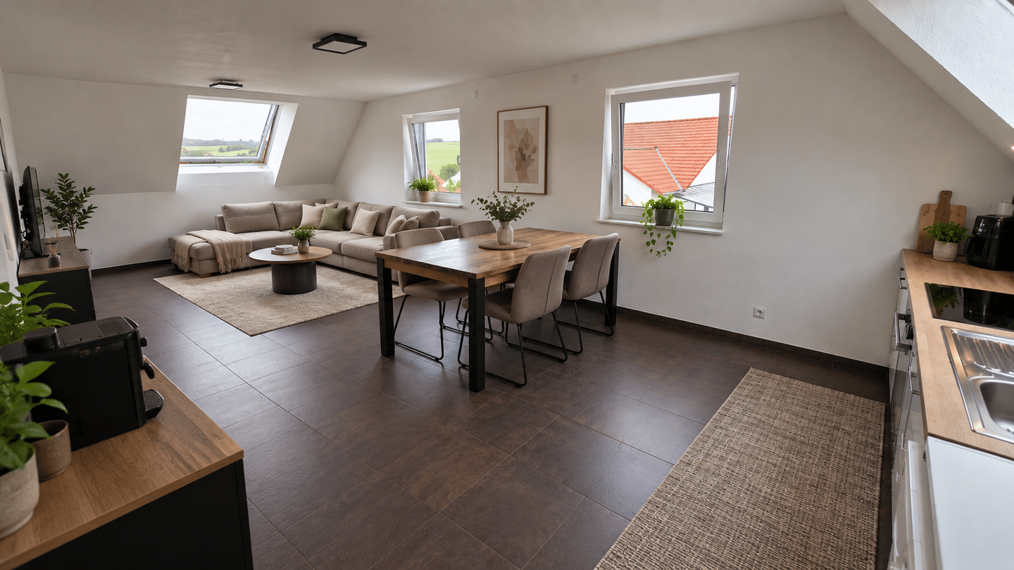 Modernes Wohnen im Grünen | 75 m² + 60 m² Dachboden, 86657 Bissingen
