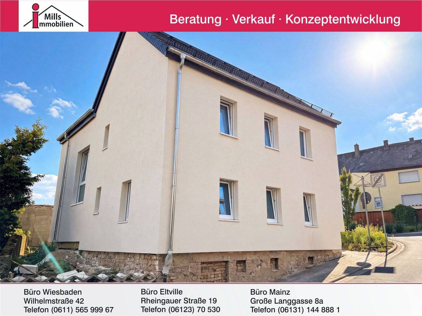 Eltville-Rauenthal: Kernsaniertes, freistehendes 1-2 Familienhaus mit Garten, 65345 Eltville am Rhein