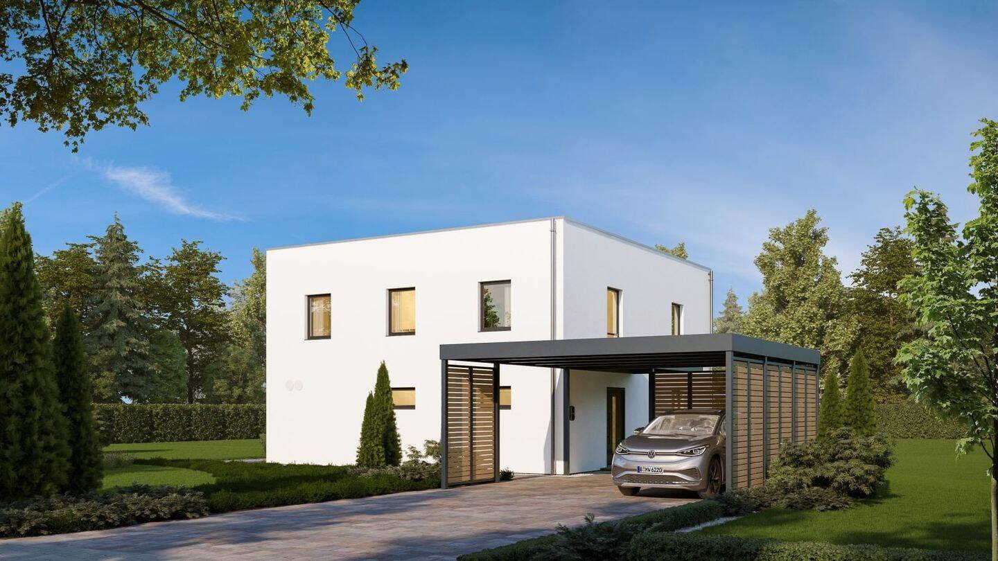Vorlage Villa 01 9955×10580 Flachdach, 66802 Überherrn