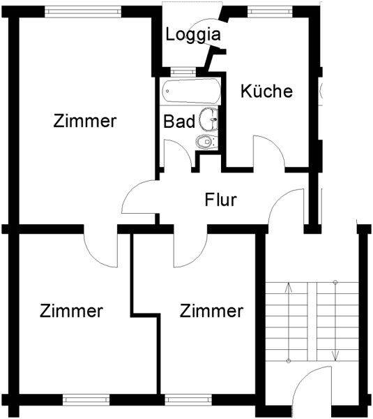 3-Zimmer-Wohnung im EG frei!, 49084 Osnabrück (Fledder Schinkel Schinkel-Ost)