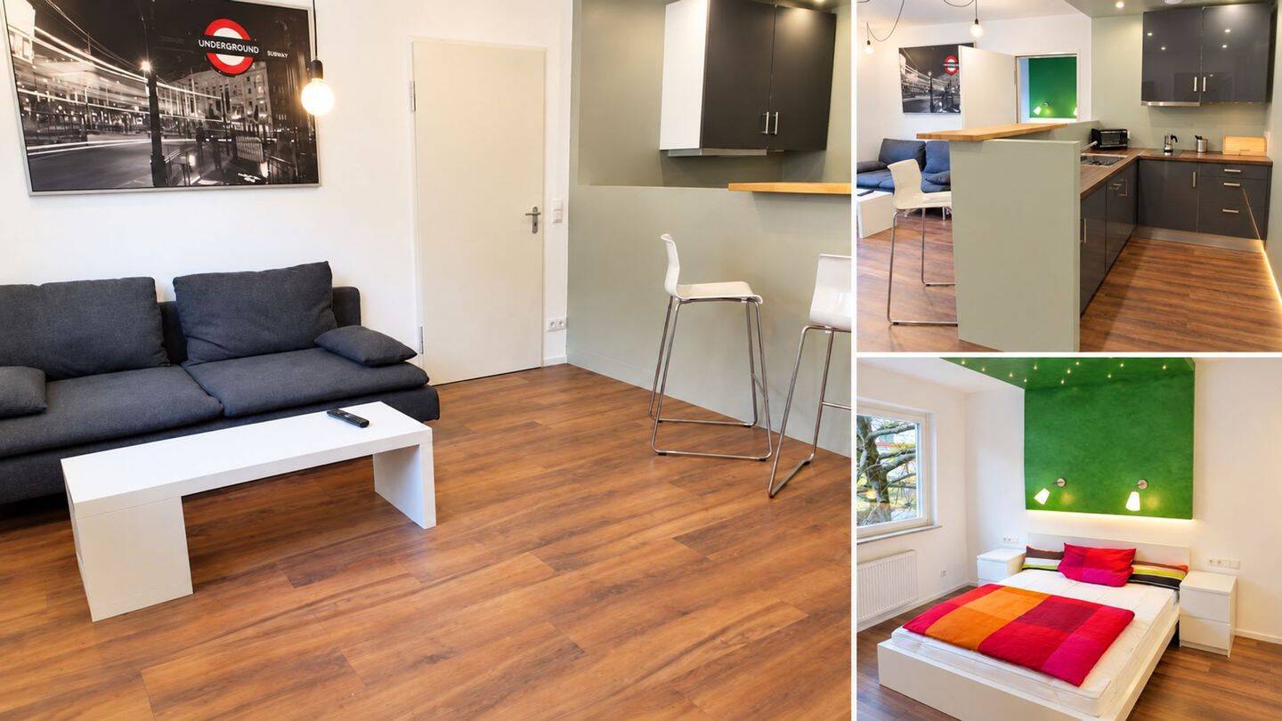 Einziehen und wohlfühlen: voll möbliert, Balkon – zentral in Stuttgart, nahe Hauptbahnhof, 70190 Stuttgart (Mitte Ost)
