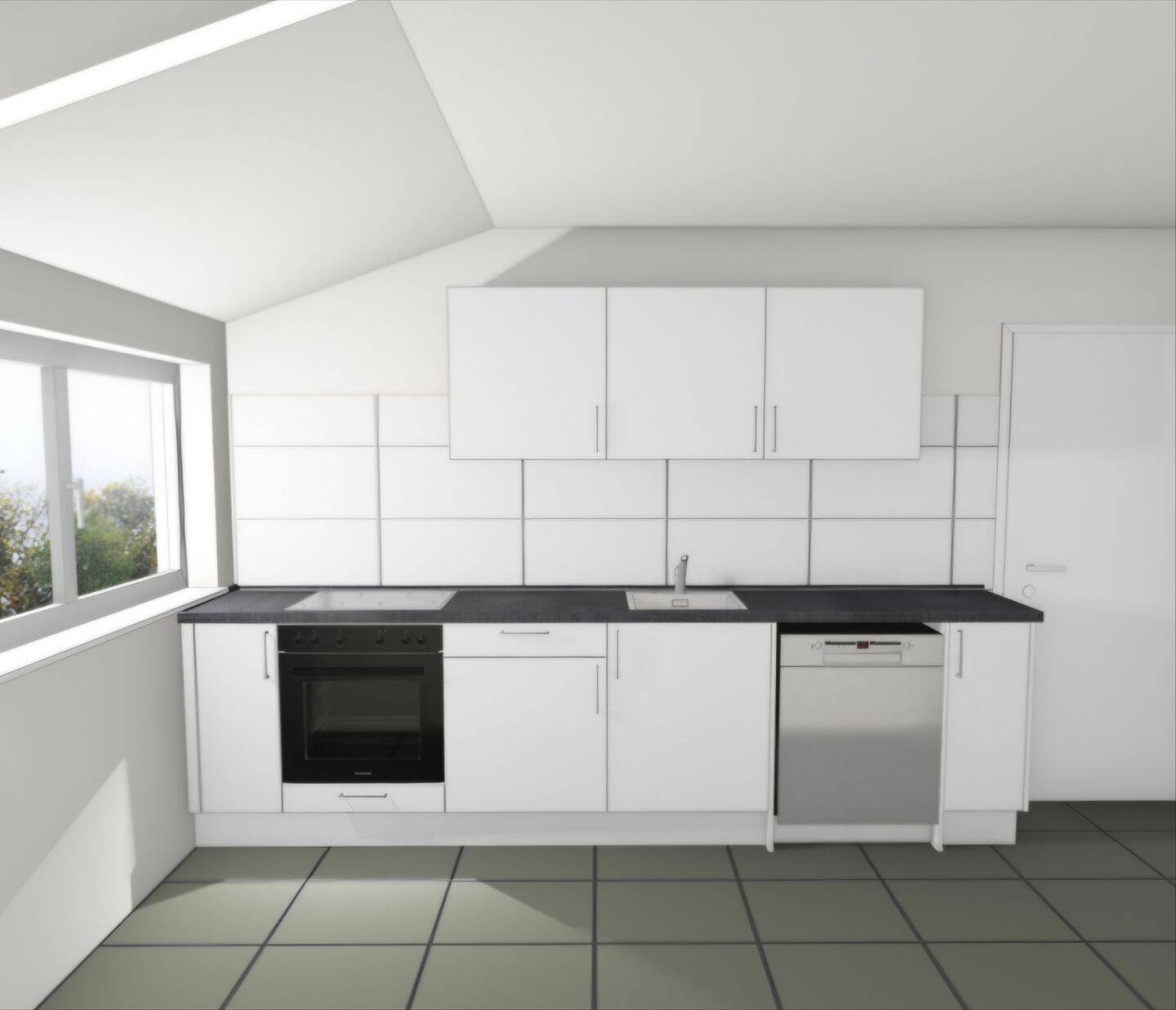 S-LUGINSLAND: Tolle 3-Zi.-DG-Whg. mit 85 qm * EBK + TL-Bad + Balkon * (max. 2 Pers.), 70327 Stuttgart