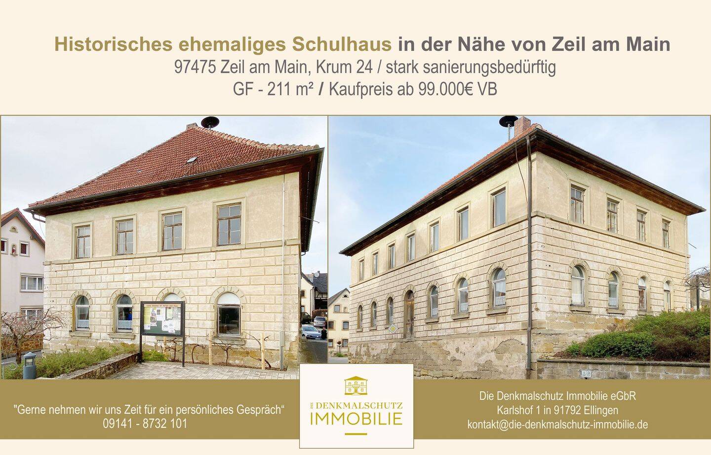 Historisches ehem. Schulhaus in der Nähe von Zeil am Main, 97475 Zeil a. Main (Zeil)