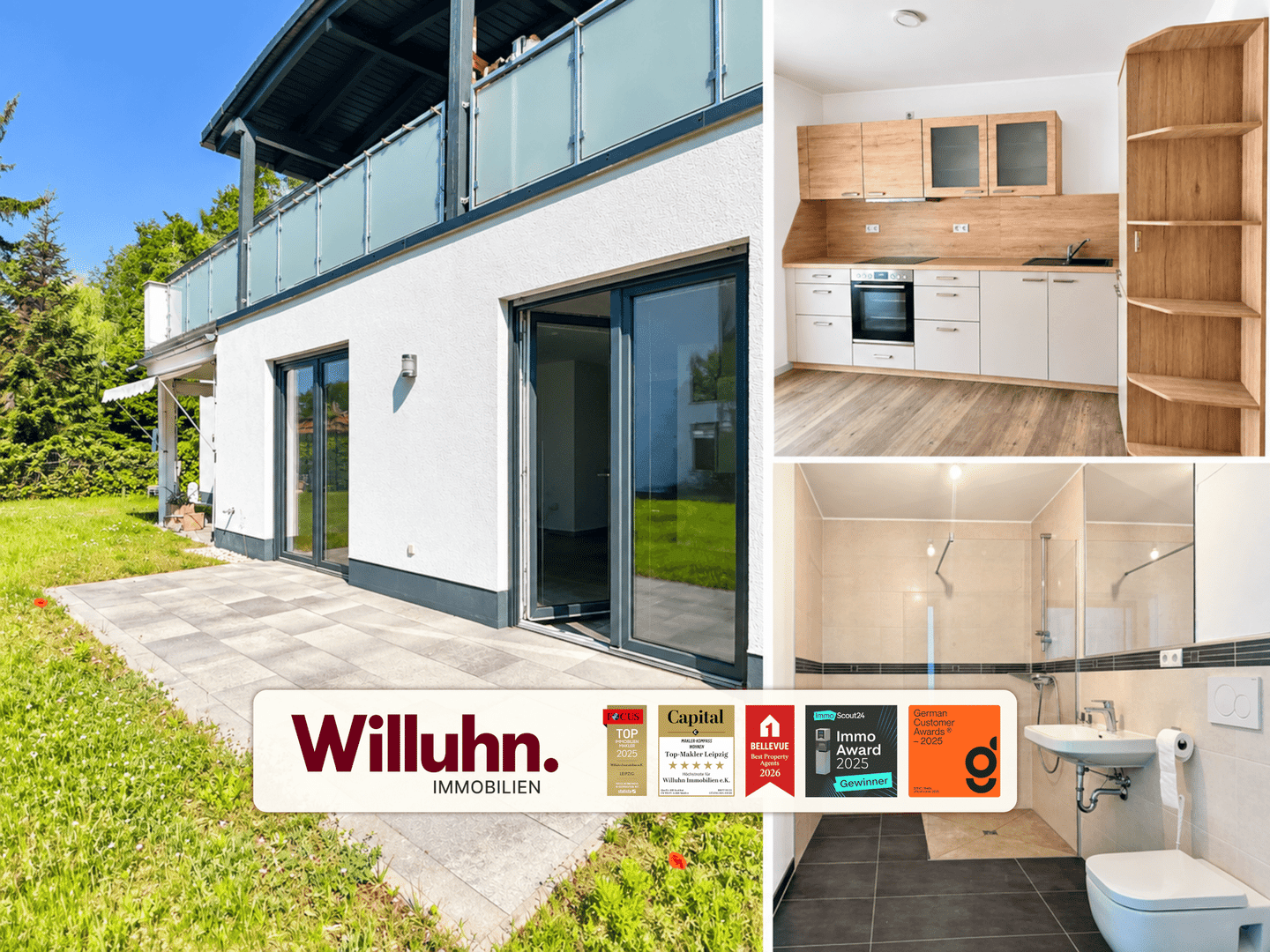 Bezugsfrei und barrierearm! Terrassenwohnung | Einbauküche optional | Fußbodenheizung | Stellplatz, 4849 Bad Düben