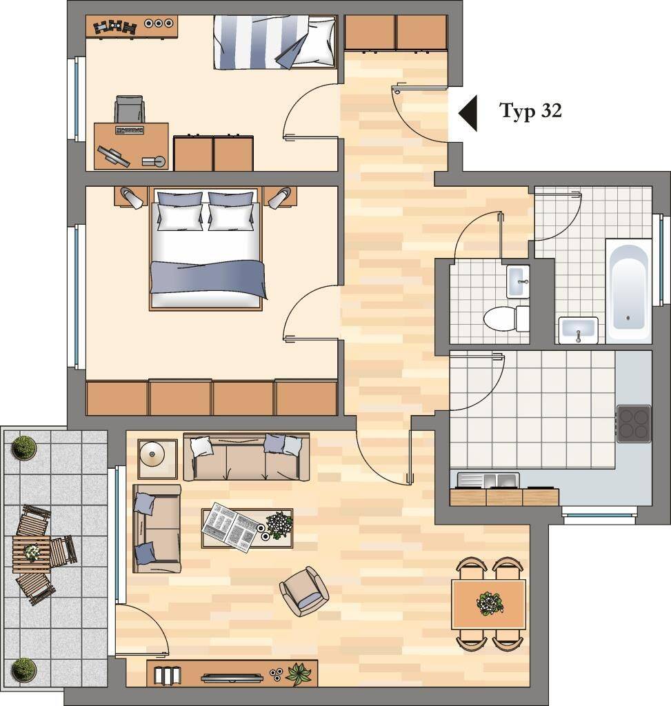 Demnächst frei! 3-Zimmer-Wohnung in Hattingen Stadtmitte, 45525 Hattingen