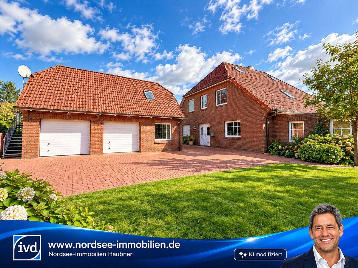 Landhaus mit Doppelgarage in herrlicher Sackgassenlage, 26524 Hage