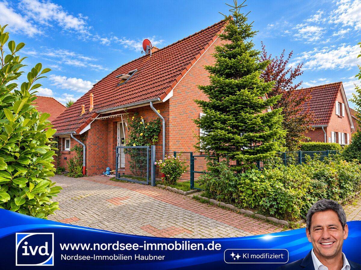 Friesenhaus mit Wintergarten nahe Strand – mit Ferienhaus Genehmigung, 26553 Dornum
