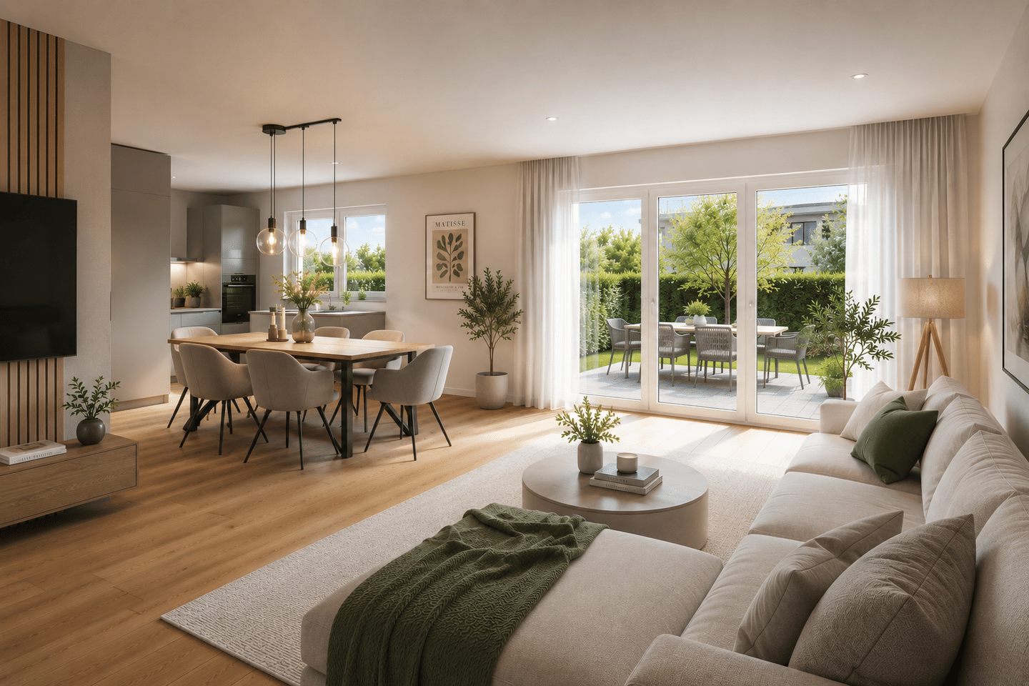 Provisionsfrei: 4 Zimmer-Neubauwohnung mit Terrasse und privatem Garten, 73765 Neuhausen auf den Fildern