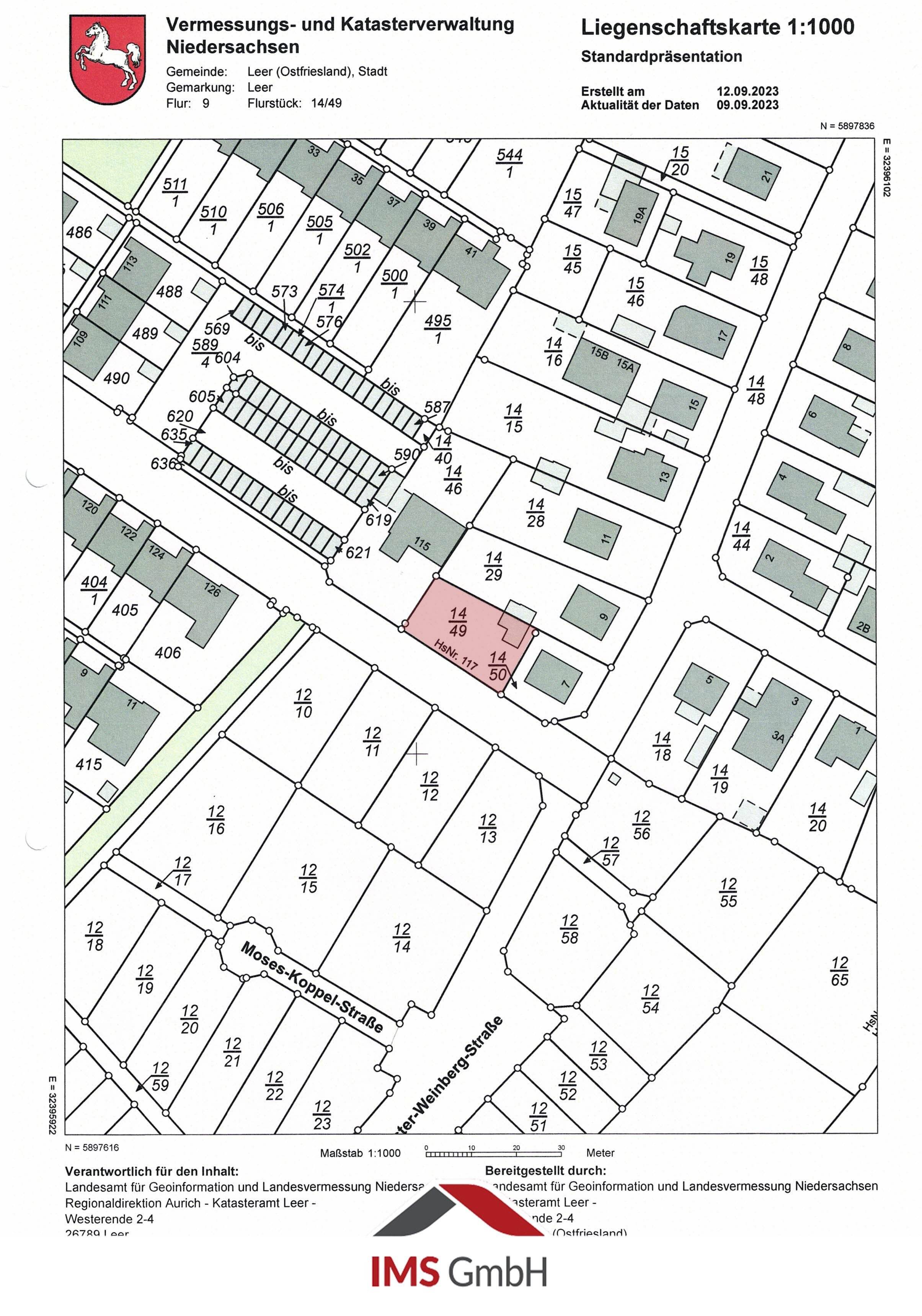 LEER – MOORMERLANDSIEDLUNG – BAUGRUNDSTÜCK 395 qm – PROVISIONSFREI, 26789 Leer (Ostfriesland)
