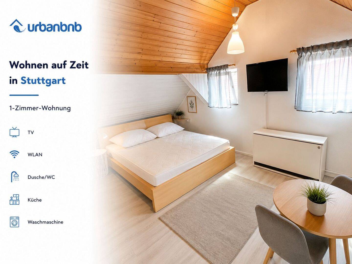 1-Zimwhg. Stuttgart Stammheim – möbliert Zeitwohnen ab 1 Monat, 70439 Stuttgart (Neuwirtshaus Stammheim Zuffenhausen)