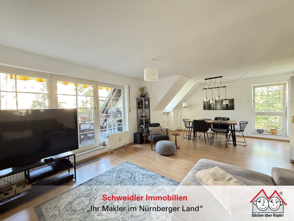 Idyllisch gelegene 2-Zimmer-Wohnung mit Loggia & Tiefgaragenstellplatz in Behringersdorf, 90571 Schwaig b. Nürnberg