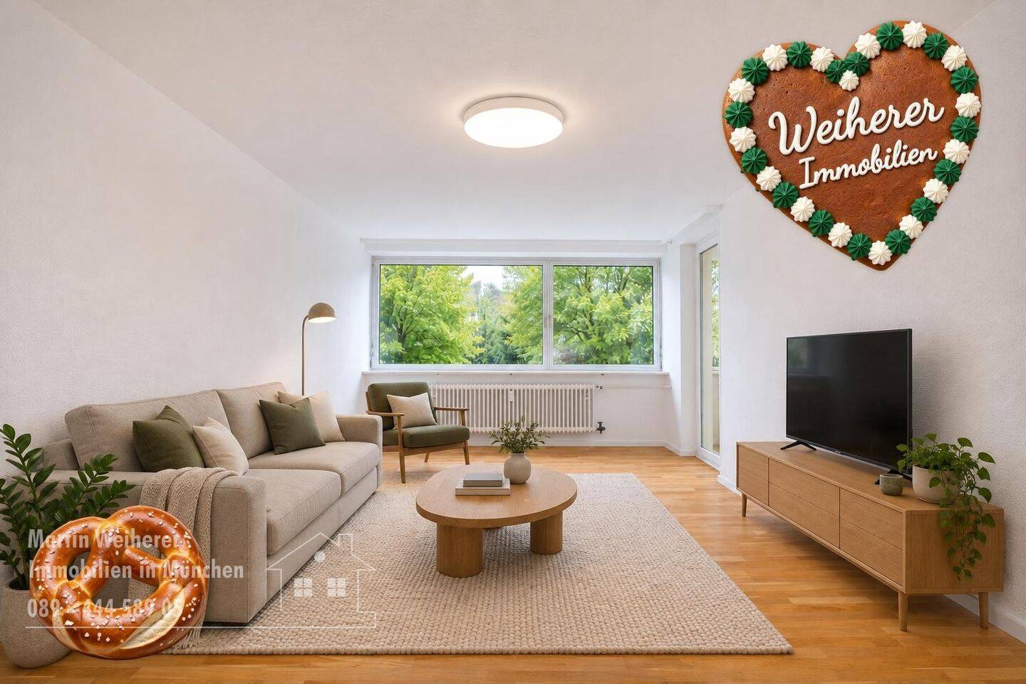 Sonnige attraktive 3-Zimmer-Wohnung mit Loggia, in Solln, 81477 München (Thalk. Obersendl.-Forsten-Fürstenr.-Solln)