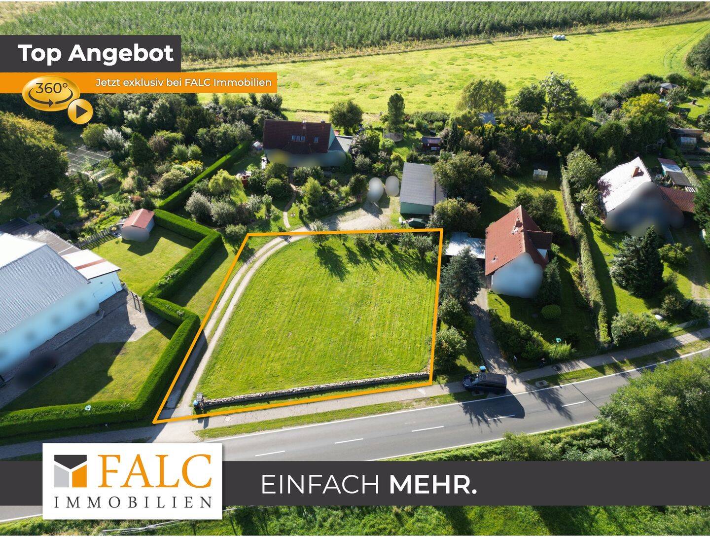 Baugrundstück mit genehmigten Bungalow-Projekt und Garage-Bauträgerfrei, 18182 Blankenhagen (Wiethagen)