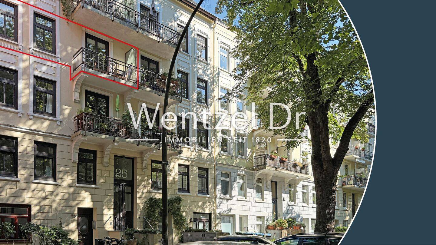Altbaucharme mit Balkon in bester Winterhuder Lage – Wentzel Dr., 22299 Hamburg (Hamburg-Nord Winterhude)