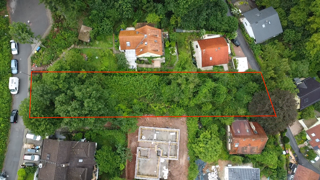 Exklusives Hanggrundstück für ein Einfamilienhaus mit Naturblick, 69118 Heidelberg (Peterstal Schlierbach Ziegelhausen)