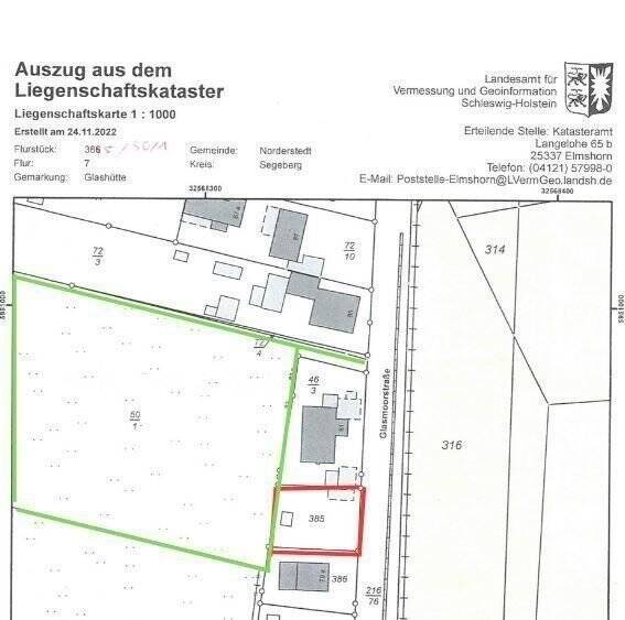 Einfamilienhaus Grundstück mit großer Fläche zur landschaftlichen Nutzung ( 5700 m² ), 22851 Norderstedt