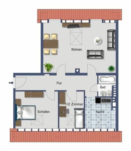 großzügige 2 1/2 Zimmer Wohnung in der List, 30161 Hannover
