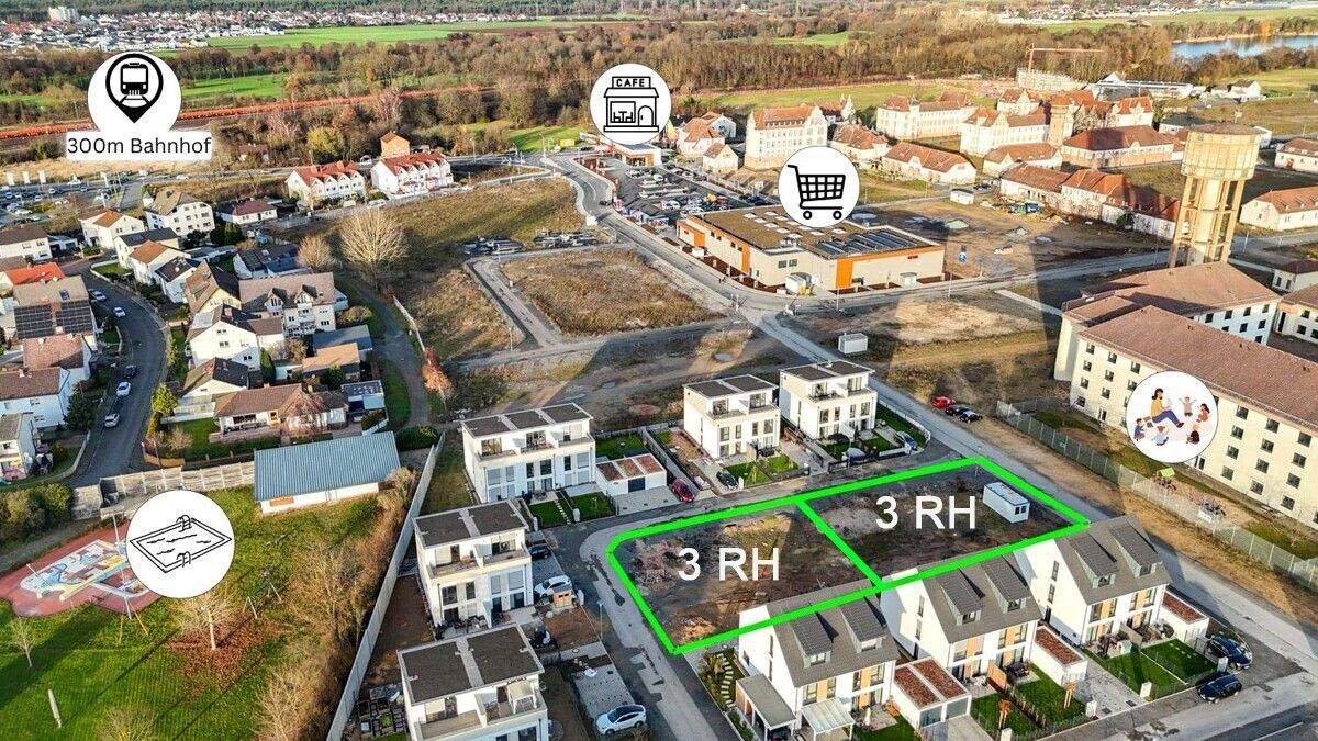 DIETZ: 3 Reihenhausgrundstücke mit Baugenehmigungen im neuen Babenhäuser Wohnquartier Kaisergärten!, 64832 Babenhausen