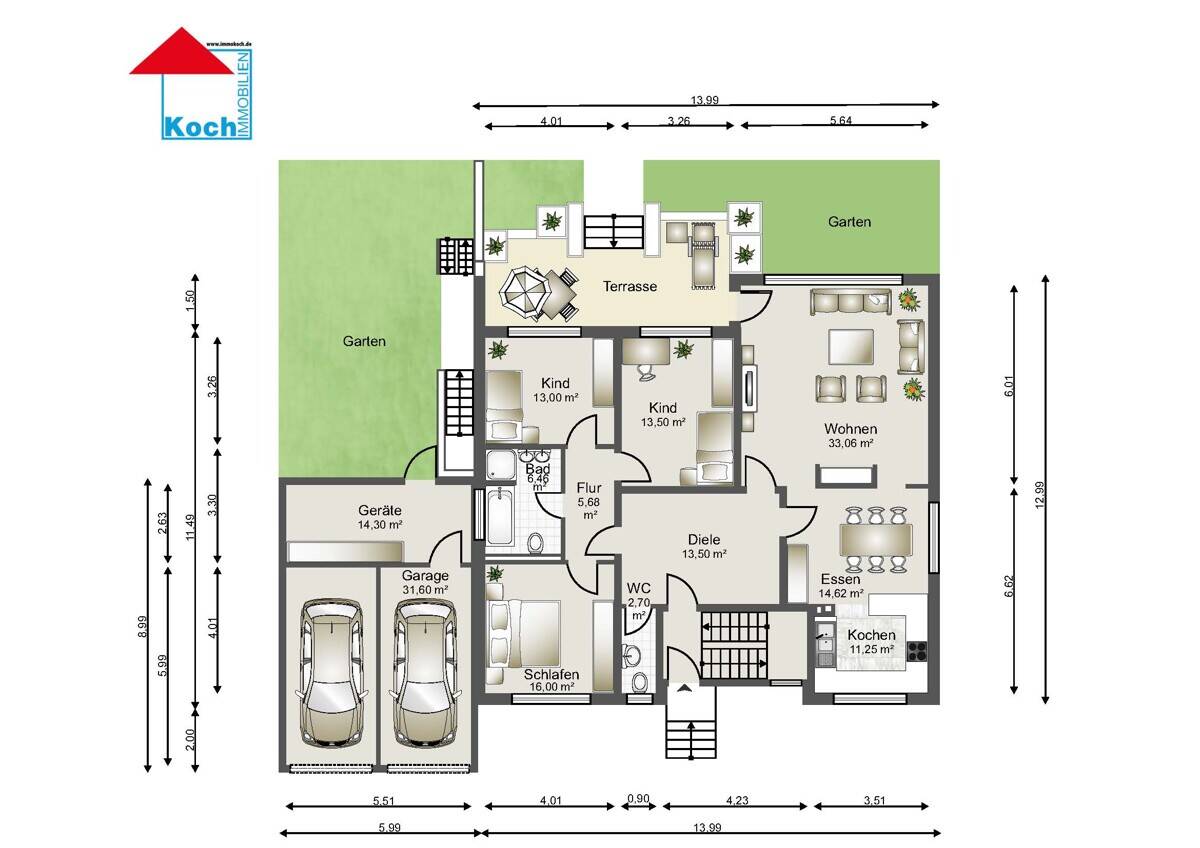 5-Zimmerwohnung in Malsch (EG) mit Gartennutzung, 76316 Malsch