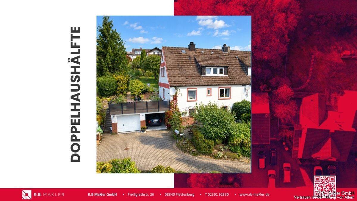 R.B. Makler: Gemütliche Doppelhaushälfte in Lüdenscheid mit großem Garten und viel Potenzial, 58509 Lüdenscheid
