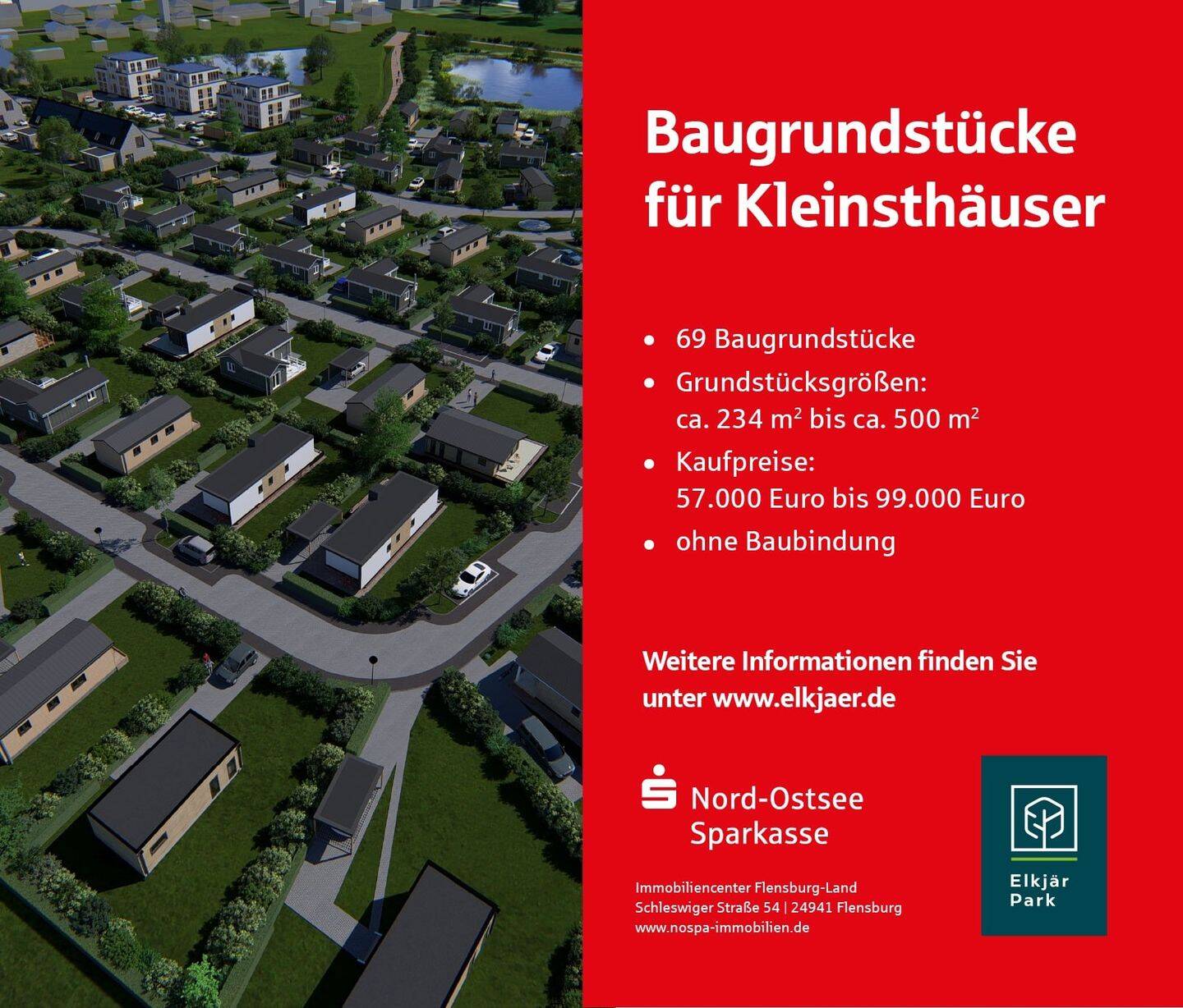 Zu Hause im Herzen Angelns! Wählen Sie aus 69 Baugrundstücken für Kleinsthäuser, 24986 Mittelangeln