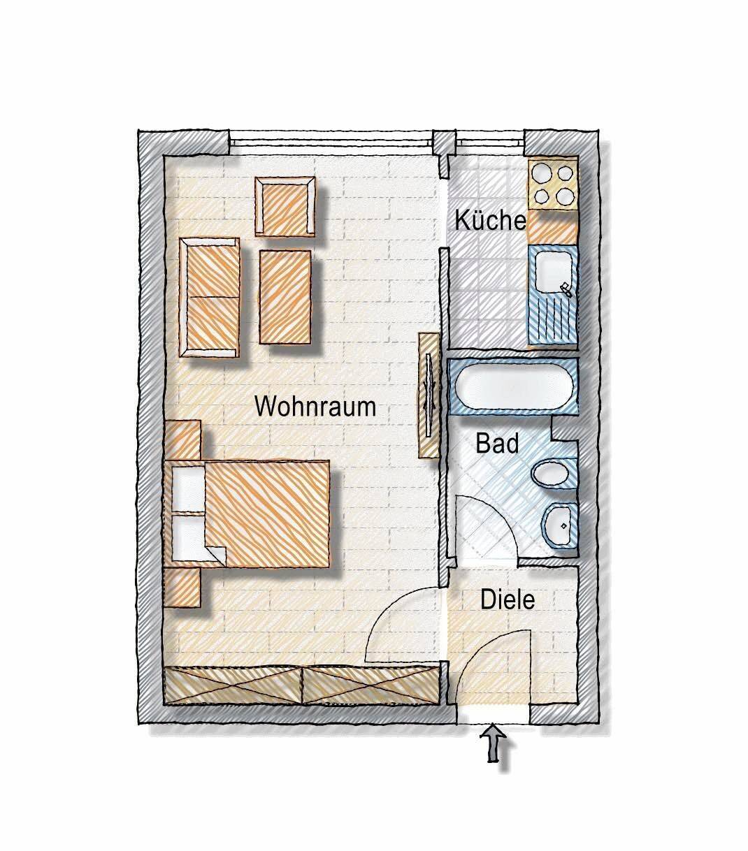 Top gelegenes Apartment in Solln, 81479 München (Thalk. Obersendl.-Forsten-Fürstenr.-Solln)