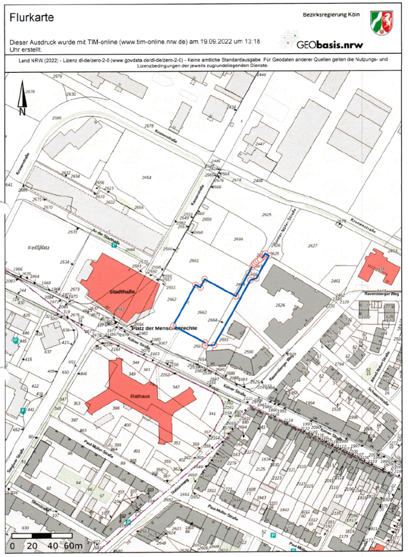 Multifunktionales Grundstück (2.858m²), absolute Top Lage, im Zentrum von Troisdorf, 53840 Troisdorf