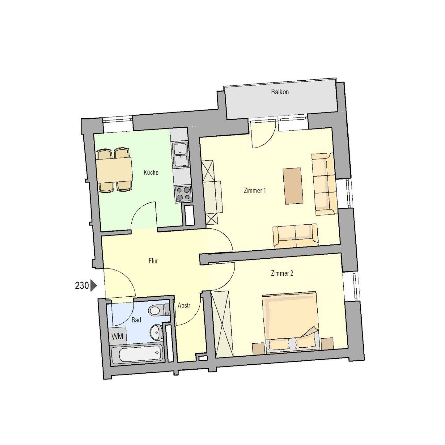 Schöne 2-Zimmer-Wohnung, 90453 Nürnberg