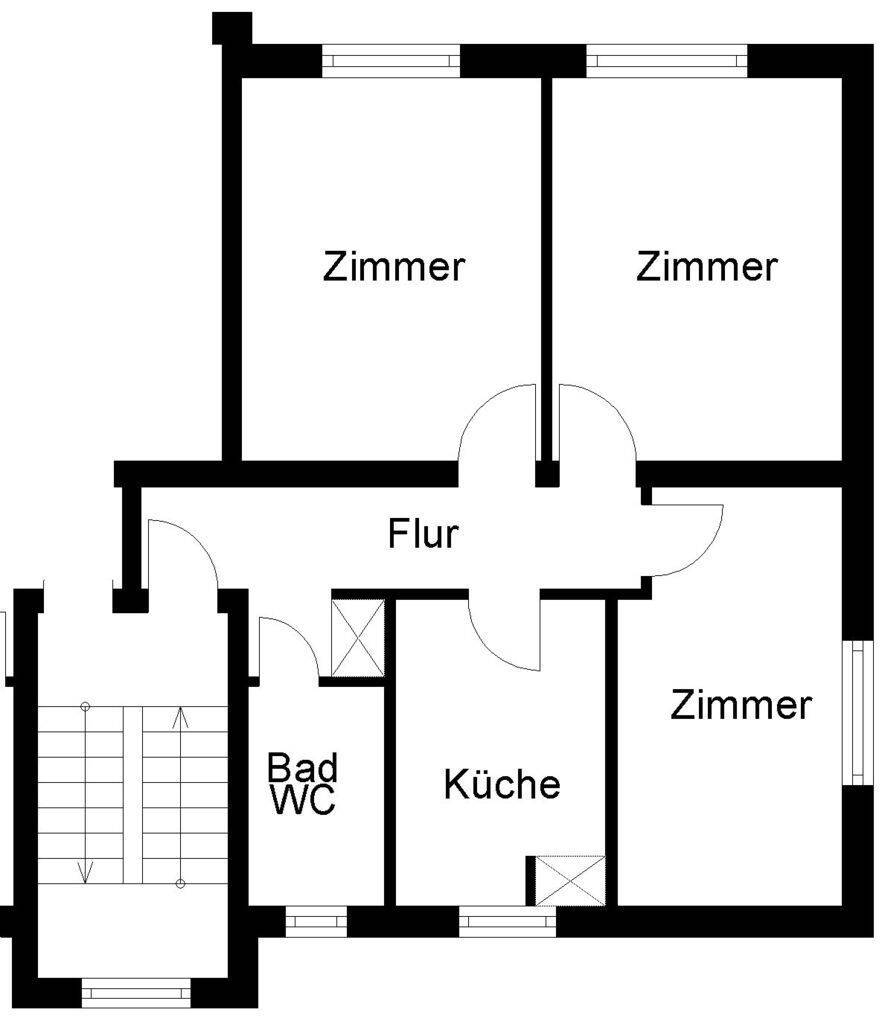 3 Zimmer-Wohnung im 3.OG, 23569 Lübeck (Kücknitz Travemünde)