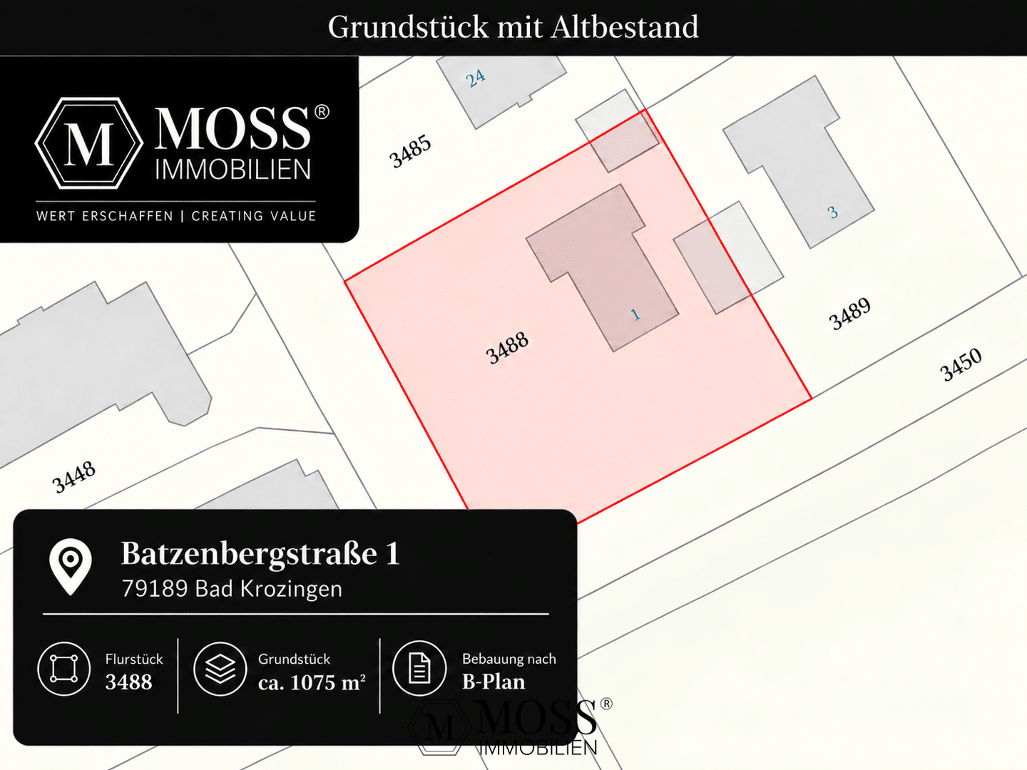Großes Grundstück mit Altbestand und Entwicklungspotenzial in Bad Krozingen, 79189 Bad Krozingen