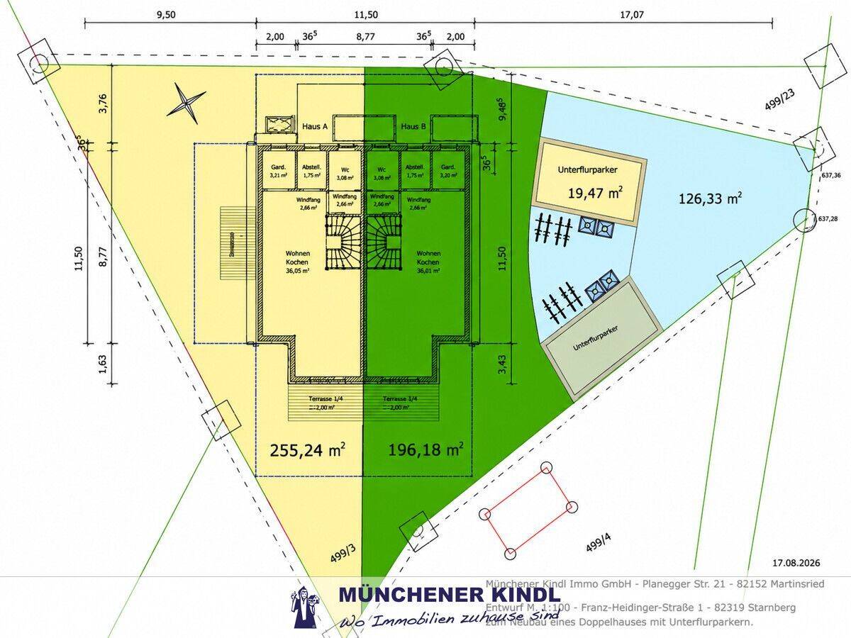 ***“Kleiner“ Garten, große Bebauung*** Grundstück in Starnberg für Doppelhaushälfte***, 82319 Starnberg