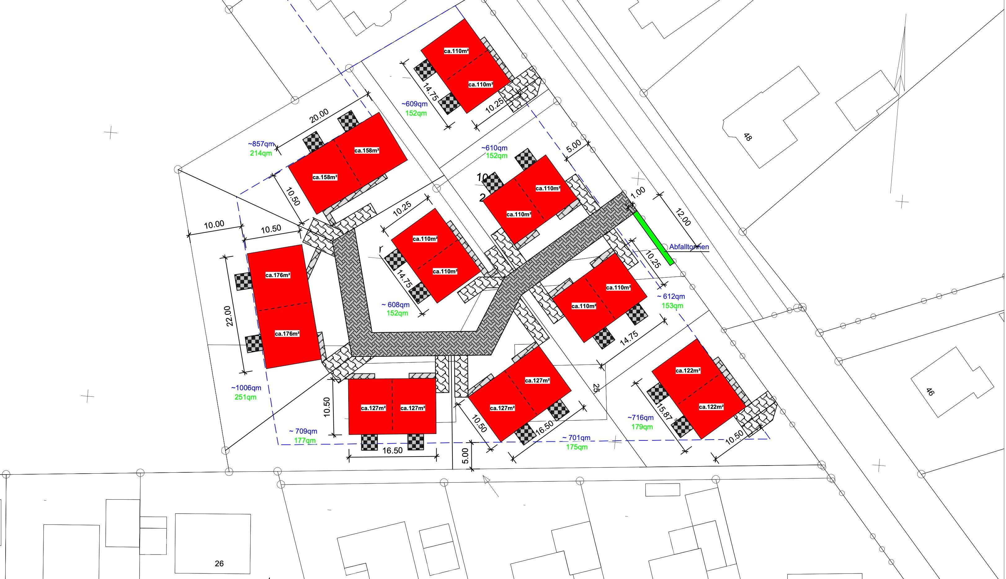 Grundstück für Doppelhäuser (18 DHH/2380 m² Wfl.) – Huntlosen-Großenkneten – Oldenburg 10 Min. Fahrt, 26197 Großenkneten