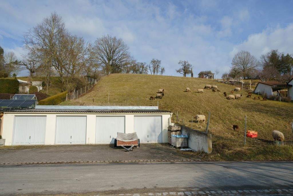 Baugrundstück mit 4 Einzelgaragen für Einfamilienhaus mit landwirtschaftlicher Fläche, 91489 Wilhelmsdorf
