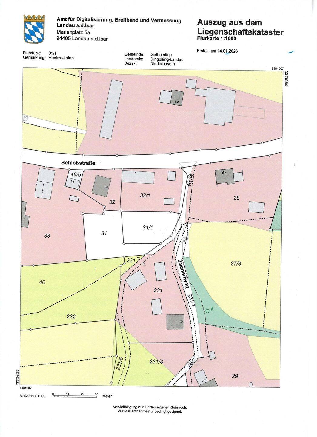 Grundstück für ein EFH in einem idyllischen Dorf, 7 min. von Dingolfing/BMW, 84177 Gottfrieding